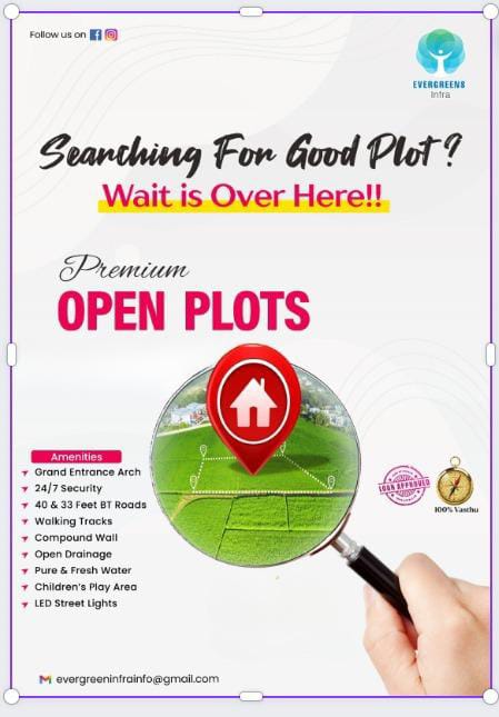 Premium open plots at evergreensgroup